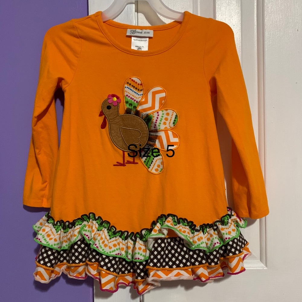 Bonnie Jean, girls top, thanksgiving size 5